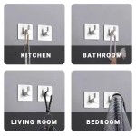 Segus Self Adhesive Hooks , 3 pack Stainless Steel Adhesive Door Hooks, No Drill Glue Needed Coat Hooks, Anti-Rust Waterproof Sticky Hooks for Kitchen Bathroom Office Toilet Bedroom